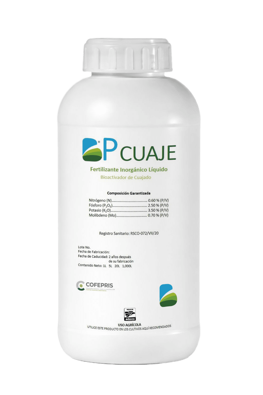 BP Cuaje — Cuajador orgánico Biotiza, envase 1 L