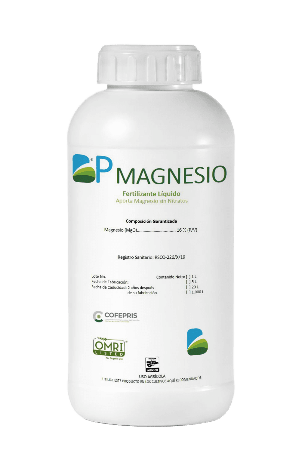 BP Magnesio — Magnesio orgánico quelatado Biotiza, envase 1 L