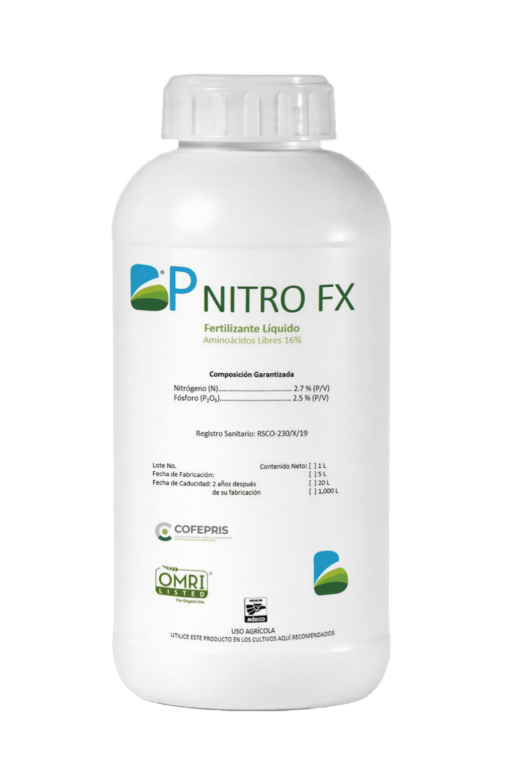 BP Nitro FX — Nitrógeno orgánico Biotiza, envase 1 L